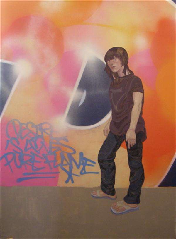 i-am-not-a-liberator-oil-and-spray-paint-on-canvas-passionate-boredom